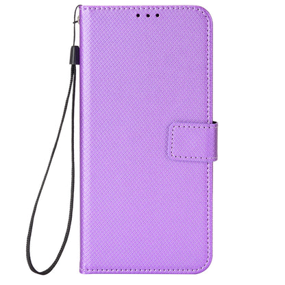 Protective Case for Vodafone Smart T23 PU Leather Flip Cover Diamond Texture Anti-Scratch Wallet Phone Case