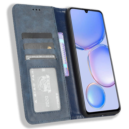 Retro Phone Cover for Huawei Enjoy 60 Magnetic PU Leather Stand Cell Phone Wallet Case