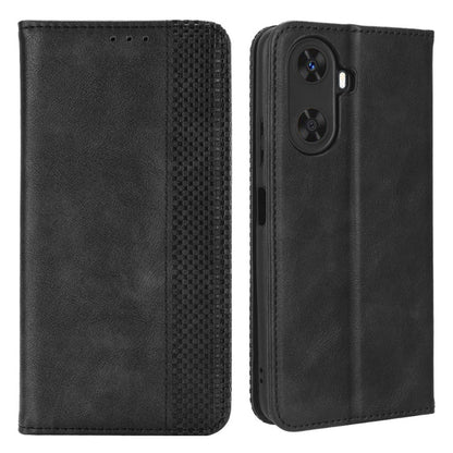 Retro Phone Cover for Huawei Enjoy 60 Magnetic PU Leather Stand Cell Phone Wallet Case