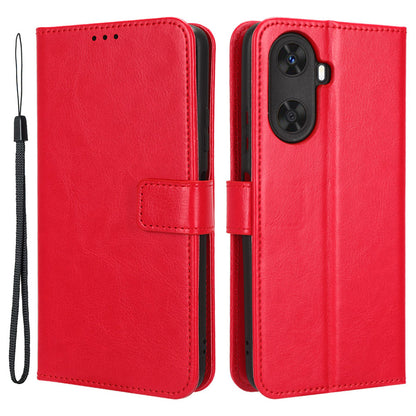 Folio Flip Cover for Huawei Enjoy 60 Shockproof Crazy Horse Texture PU Leather Wallet Phone Case