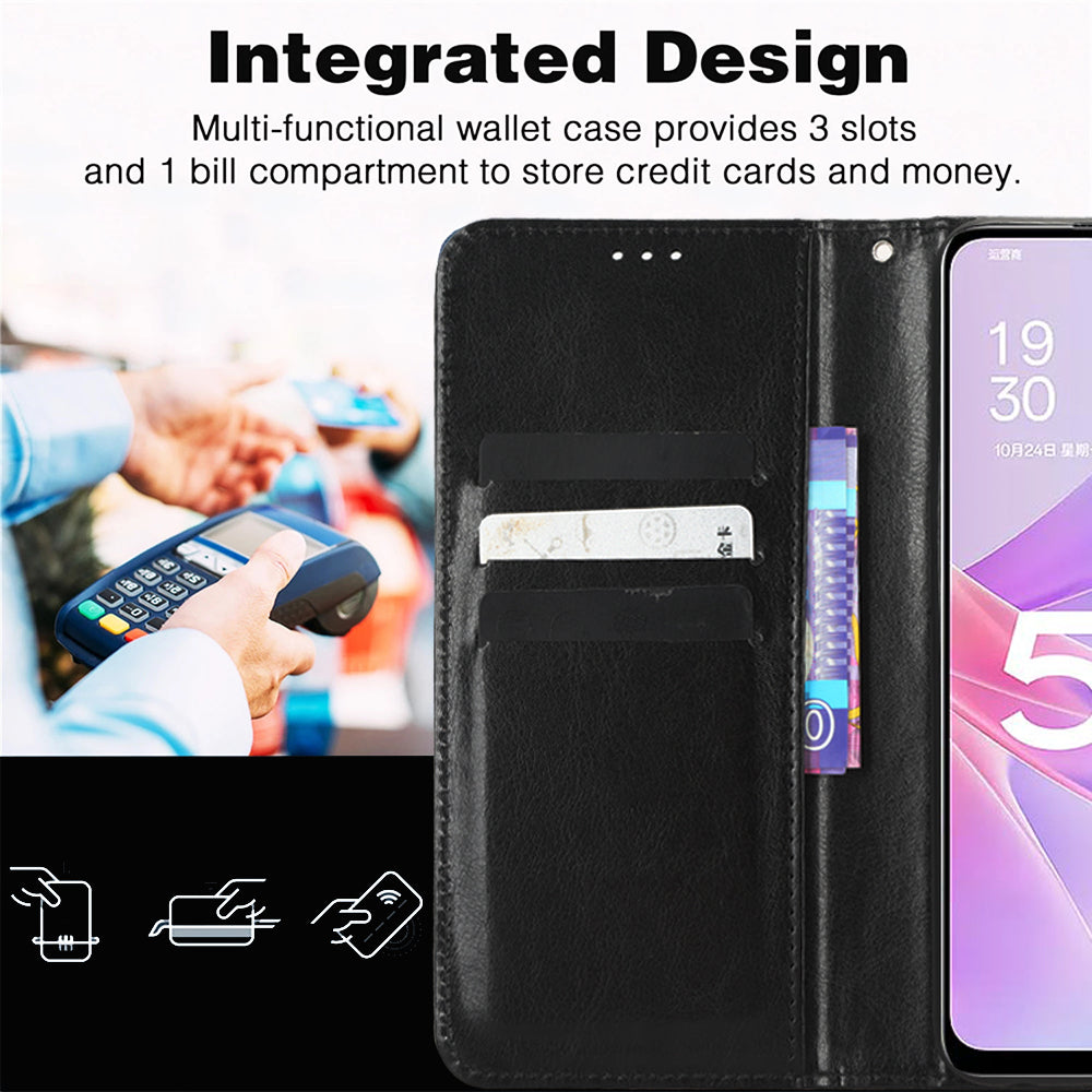 Folio Flip Cover for Huawei Enjoy 60 Shockproof Crazy Horse Texture PU Leather Wallet Phone Case
