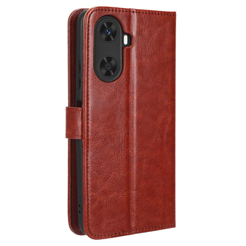 Folio Flip Cover for Huawei Enjoy 60 Shockproof Crazy Horse Texture PU Leather Wallet Phone Case