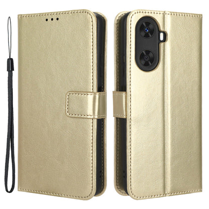Folio Flip Cover for Huawei Enjoy 60 Shockproof Crazy Horse Texture PU Leather Wallet Phone Case