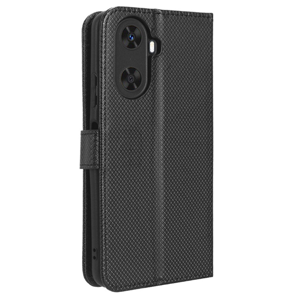 Protective Cover for Huawei Enjoy 60 Diamond Texture PU Leather Flip Case Wallet Phone Case