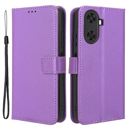 Protective Cover for Huawei Enjoy 60 Diamond Texture PU Leather Flip Case Wallet Phone Case