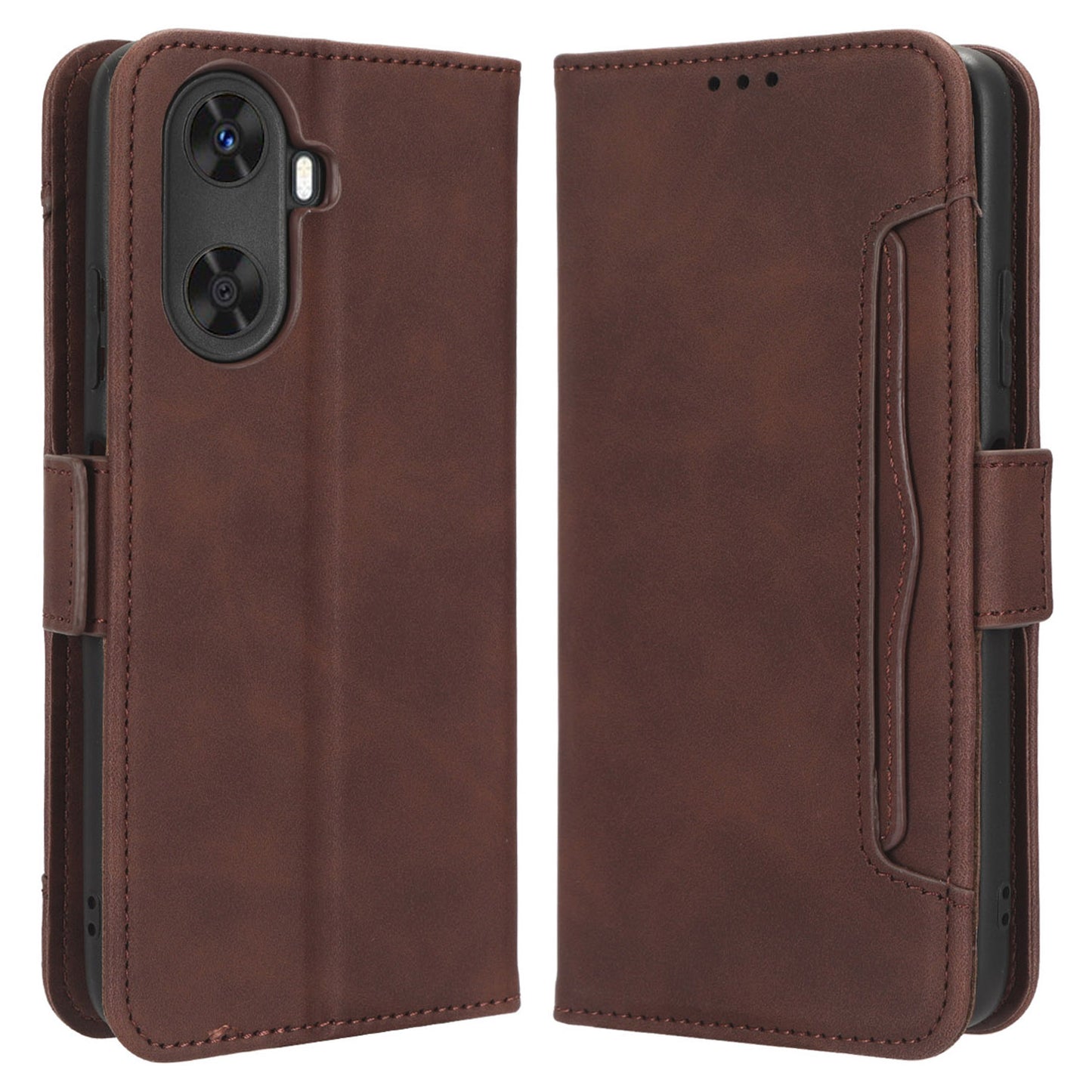 For Huawei Enjoy 60 Wallet Phone Case Leather Flip Cover Multiple Card Slots Phone Shell with Stand