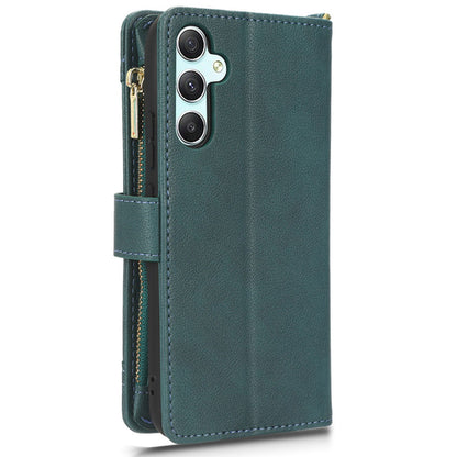 For Samsung Galaxy A34 5G Zipper Pocket Phone Wallet Case Cellphone Cover with 2 Straps