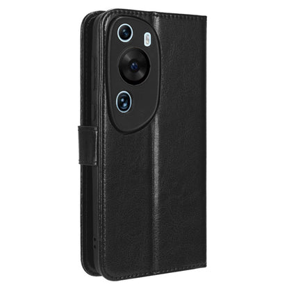 For P60 Art Shockproof Wallet Phone Case Crazy Horse Texture PU Leather Folio Flip Cover