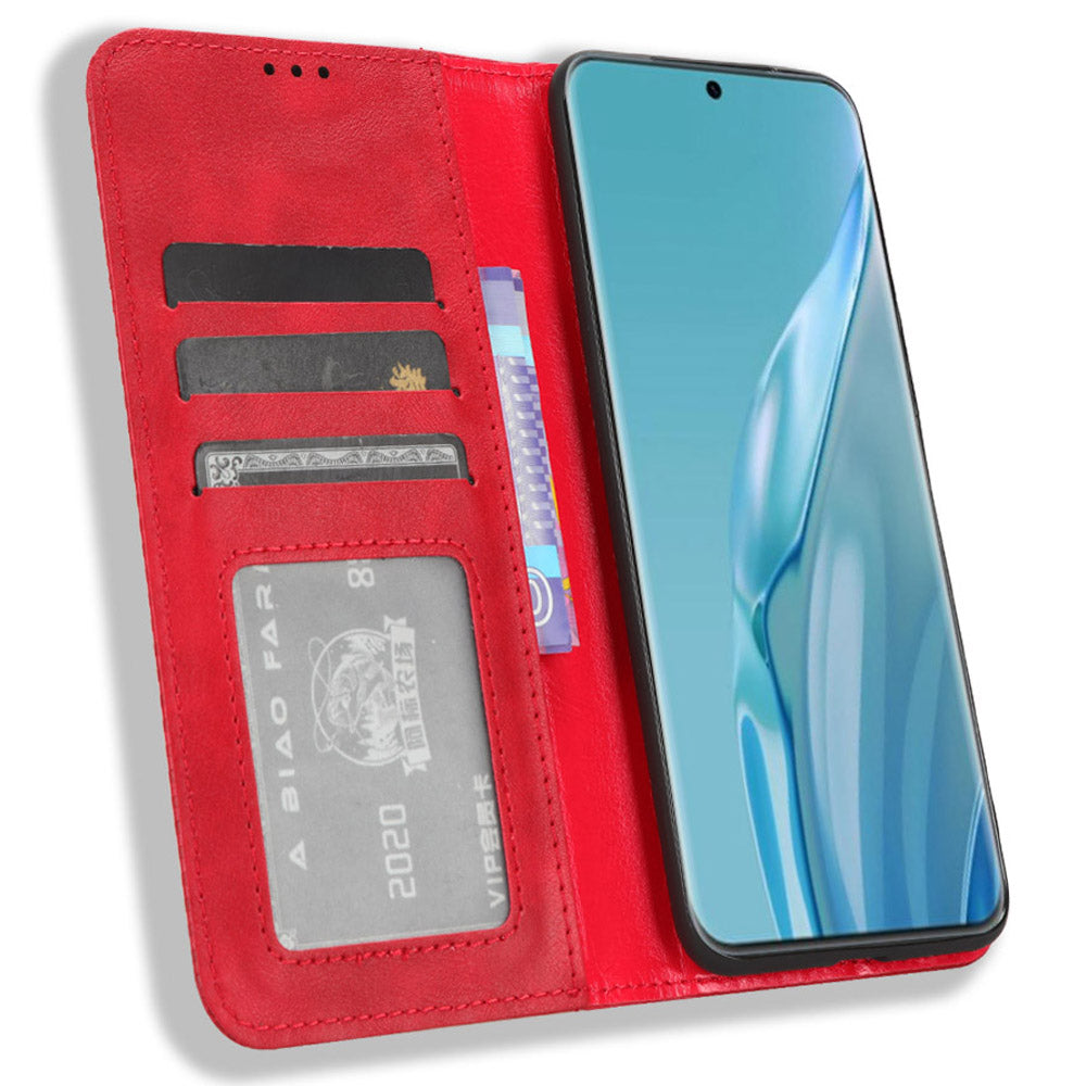 Retro Wallet Phone Case for Huawei P60 Art PU Leather Flip Cover Cell Phone Shell with Stand