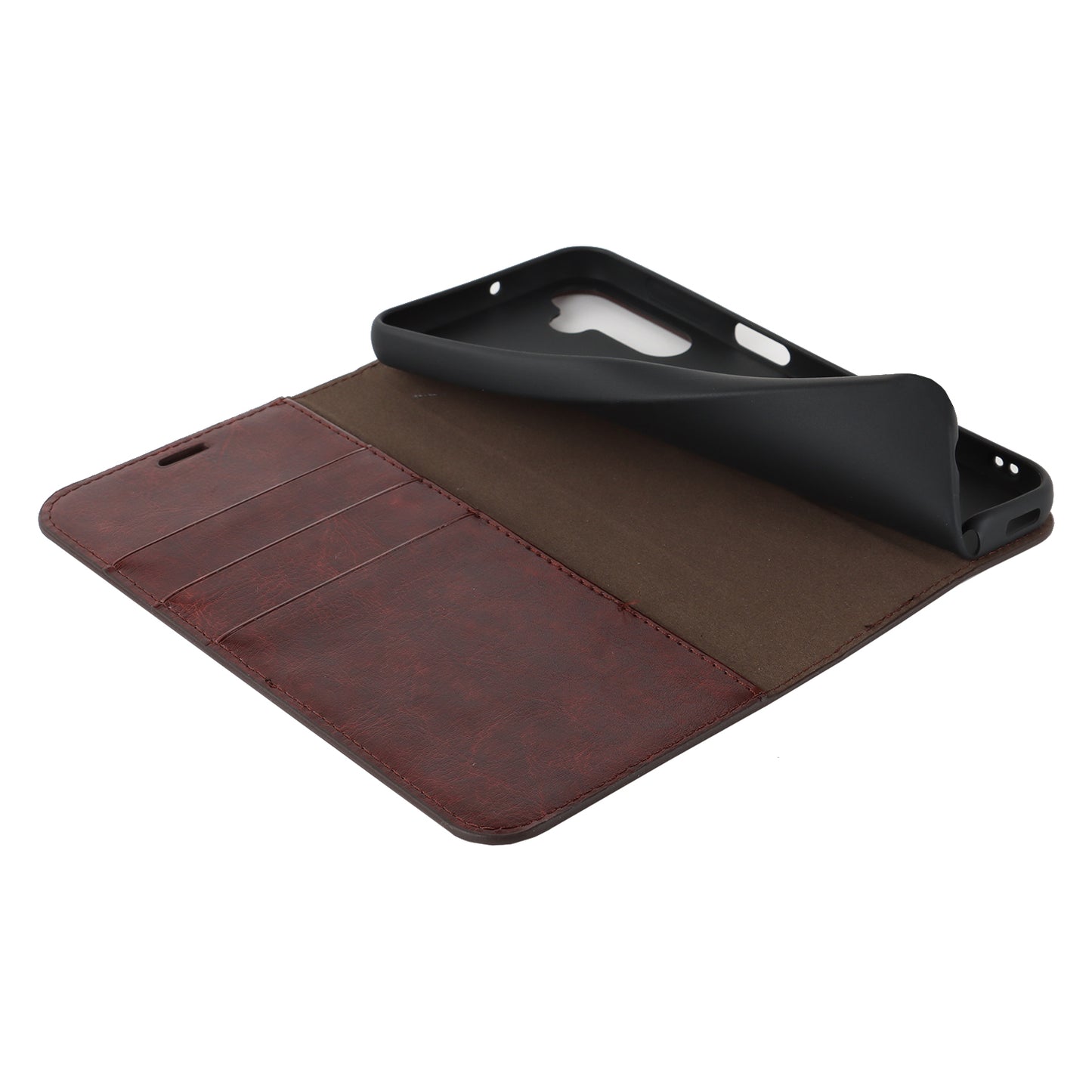 Genuine Cow Leather Phone Cover for Samsung Galaxy A24 4G Crazy Horse Texture Anti-drop Phone Case with Wallet