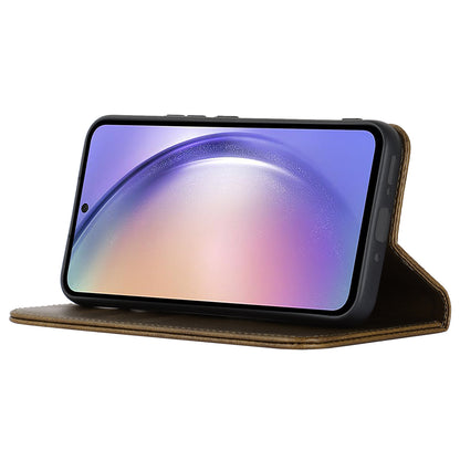 PU Leather Folio Flip Cover for Samsung Galaxy A54 5G Wallet Phone Case Calf Texture Shockproof Case