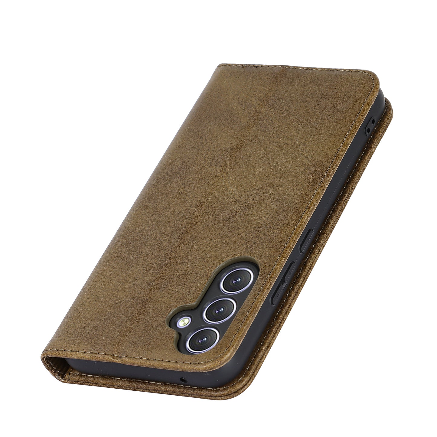 PU Leather Folio Flip Cover for Samsung Galaxy A54 5G Wallet Phone Case Calf Texture Shockproof Case