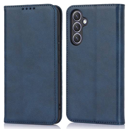 PU Leather Folio Flip Cover for Samsung Galaxy A54 5G Wallet Phone Case Calf Texture Shockproof Case