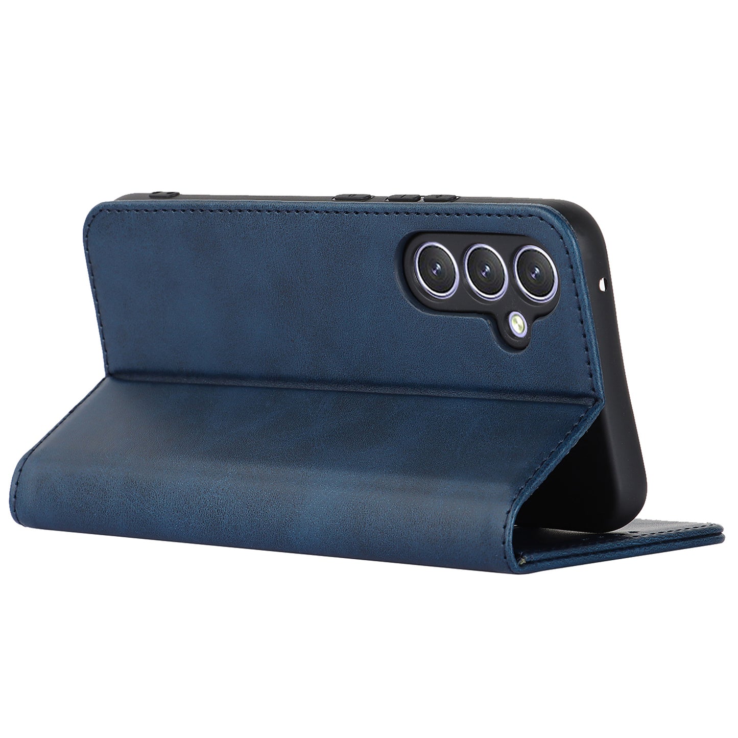 PU Leather Folio Flip Cover for Samsung Galaxy A54 5G Wallet Phone Case Calf Texture Shockproof Case