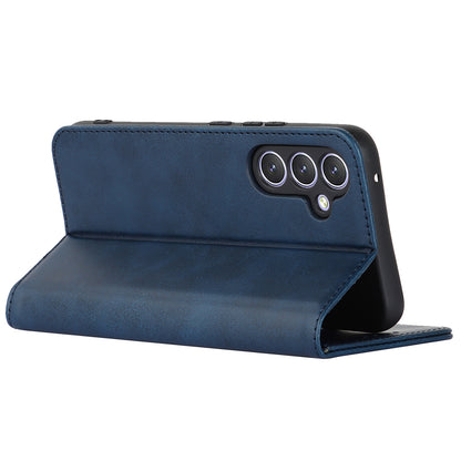 PU Leather Folio Flip Cover for Samsung Galaxy A54 5G Wallet Phone Case Calf Texture Shockproof Case