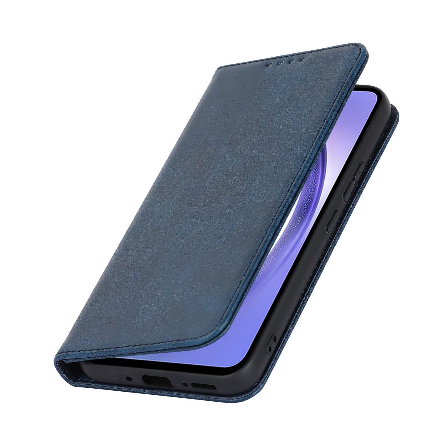 PU Leather Folio Flip Cover for Samsung Galaxy A54 5G Wallet Phone Case Calf Texture Shockproof Case