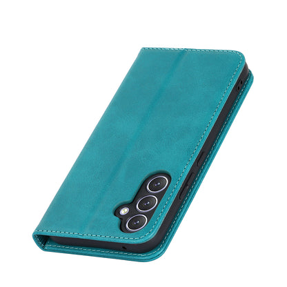 PU Leather Folio Flip Cover for Samsung Galaxy A54 5G Wallet Phone Case Calf Texture Shockproof Case