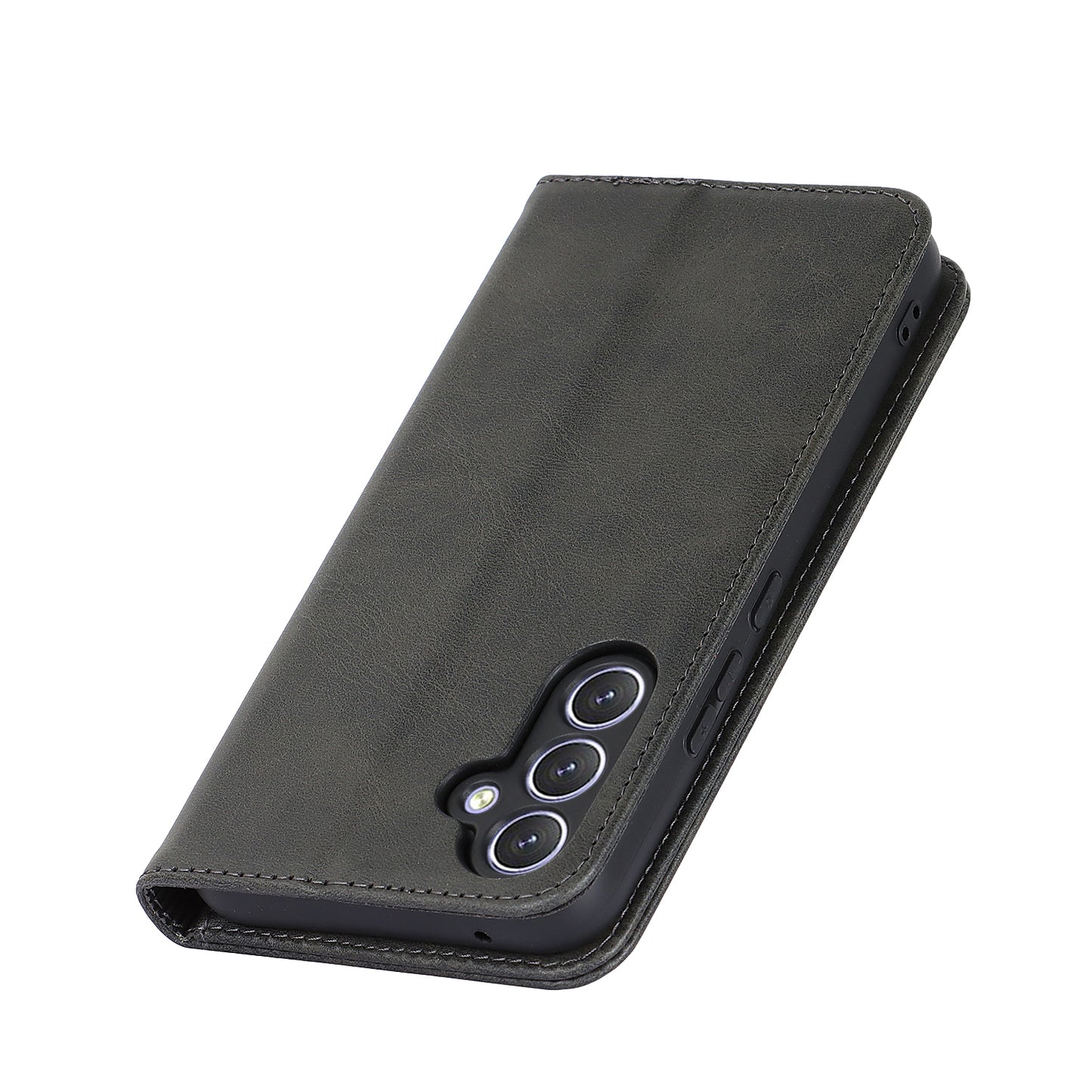 PU Leather Folio Flip Cover for Samsung Galaxy A54 5G Wallet Phone Case Calf Texture Shockproof Case