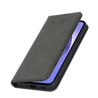 PU Leather Folio Flip Cover for Samsung Galaxy A54 5G Wallet Phone Case Calf Texture Shockproof Case