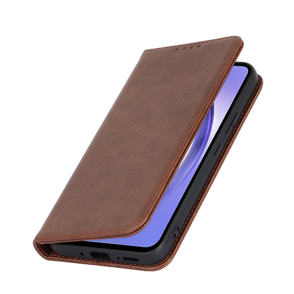 PU Leather Folio Flip Cover for Samsung Galaxy A54 5G Wallet Phone Case Calf Texture Shockproof Case