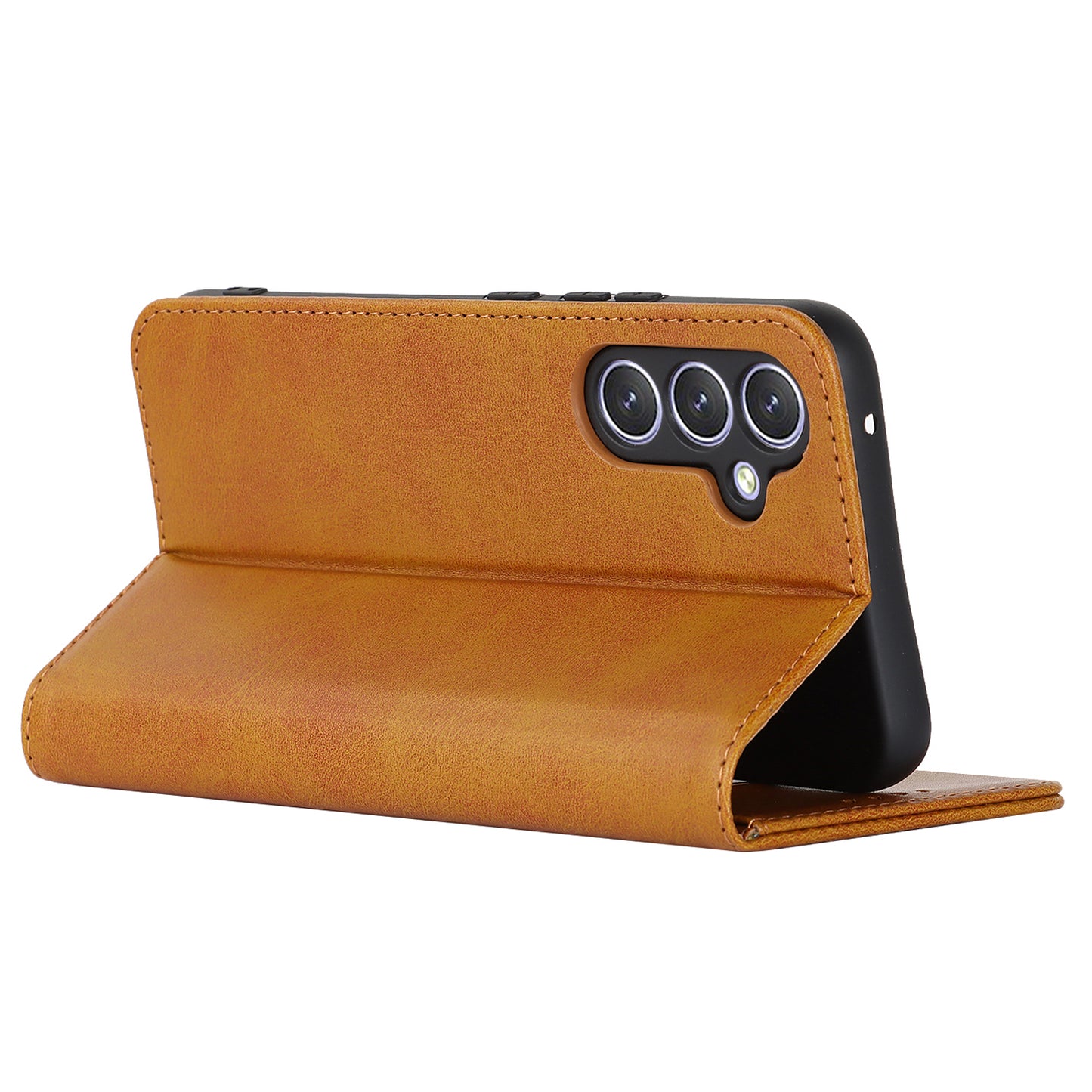 PU Leather Folio Flip Cover for Samsung Galaxy A54 5G Wallet Phone Case Calf Texture Shockproof Case