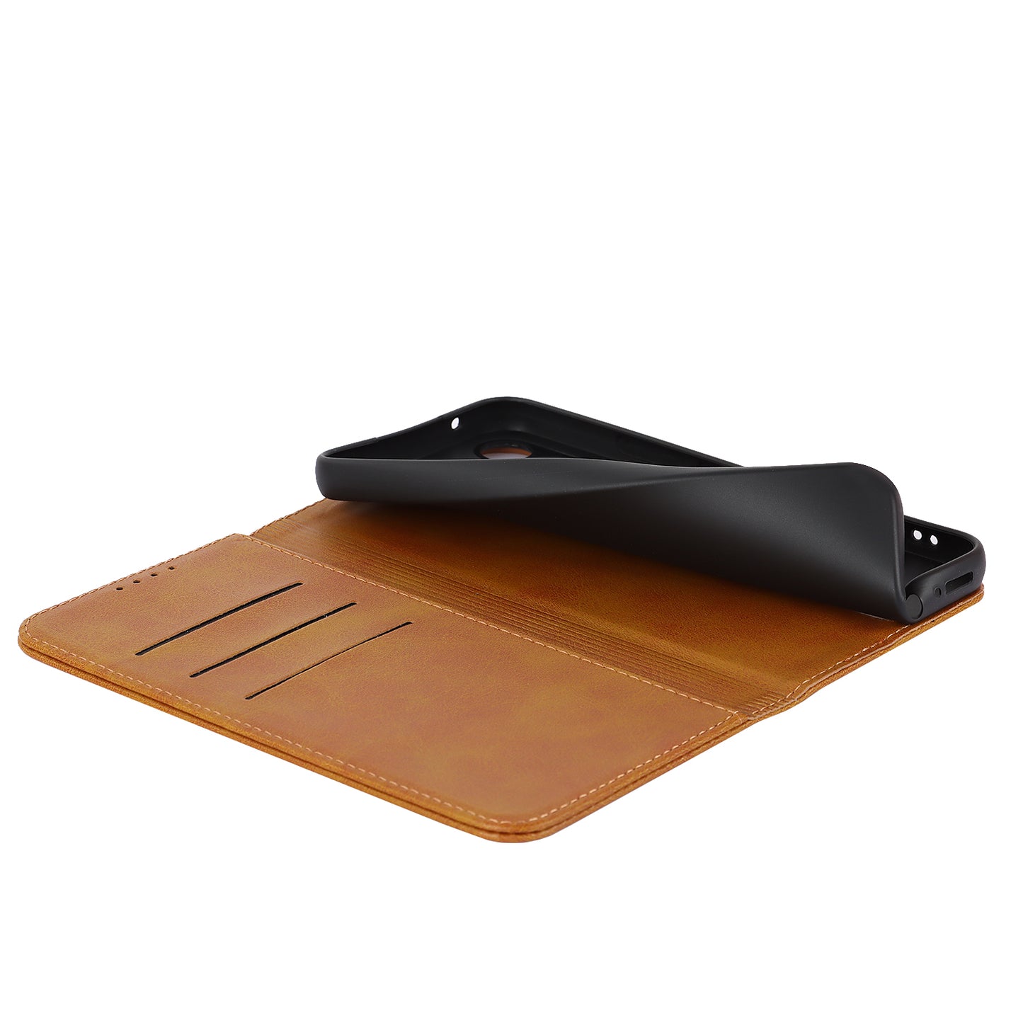 PU Leather Folio Flip Cover for Samsung Galaxy A54 5G Wallet Phone Case Calf Texture Shockproof Case