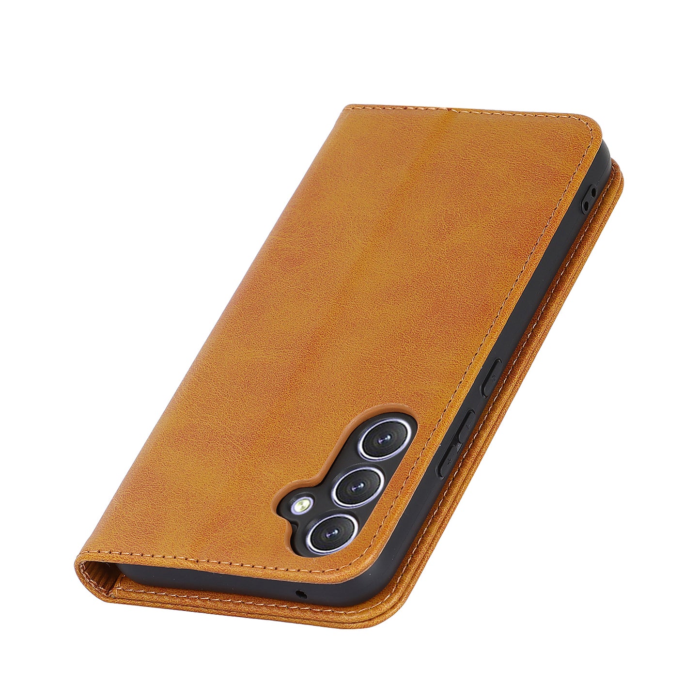 PU Leather Folio Flip Cover for Samsung Galaxy A54 5G Wallet Phone Case Calf Texture Shockproof Case