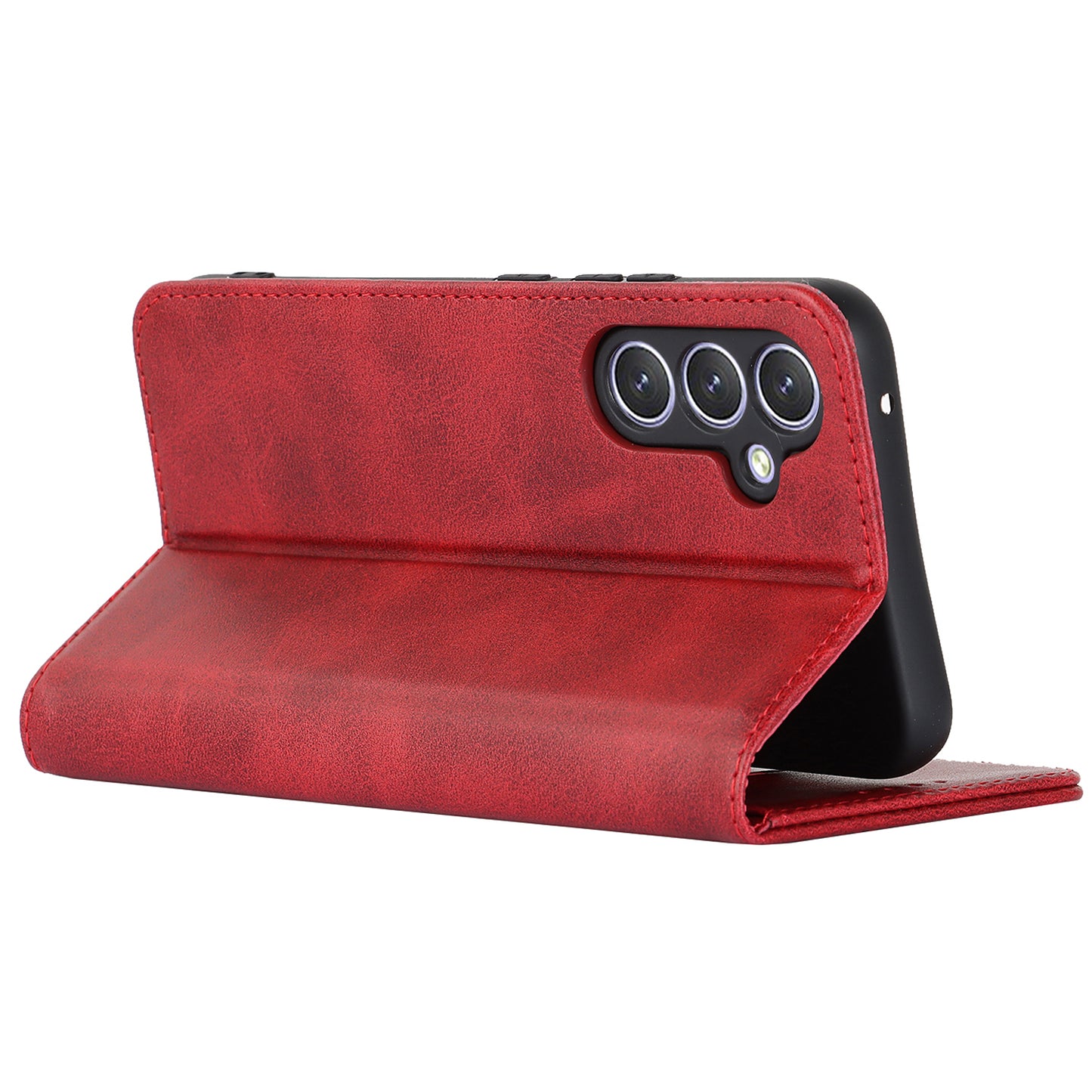 PU Leather Folio Flip Cover for Samsung Galaxy A54 5G Wallet Phone Case Calf Texture Shockproof Case