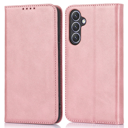 PU Leather Folio Flip Cover for Samsung Galaxy A54 5G Wallet Phone Case Calf Texture Shockproof Case