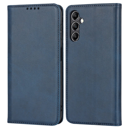 For Samsung Galaxy A14 5G PU Leather Phone Case Calf Texture Stand Wallet Flip Folio Cover