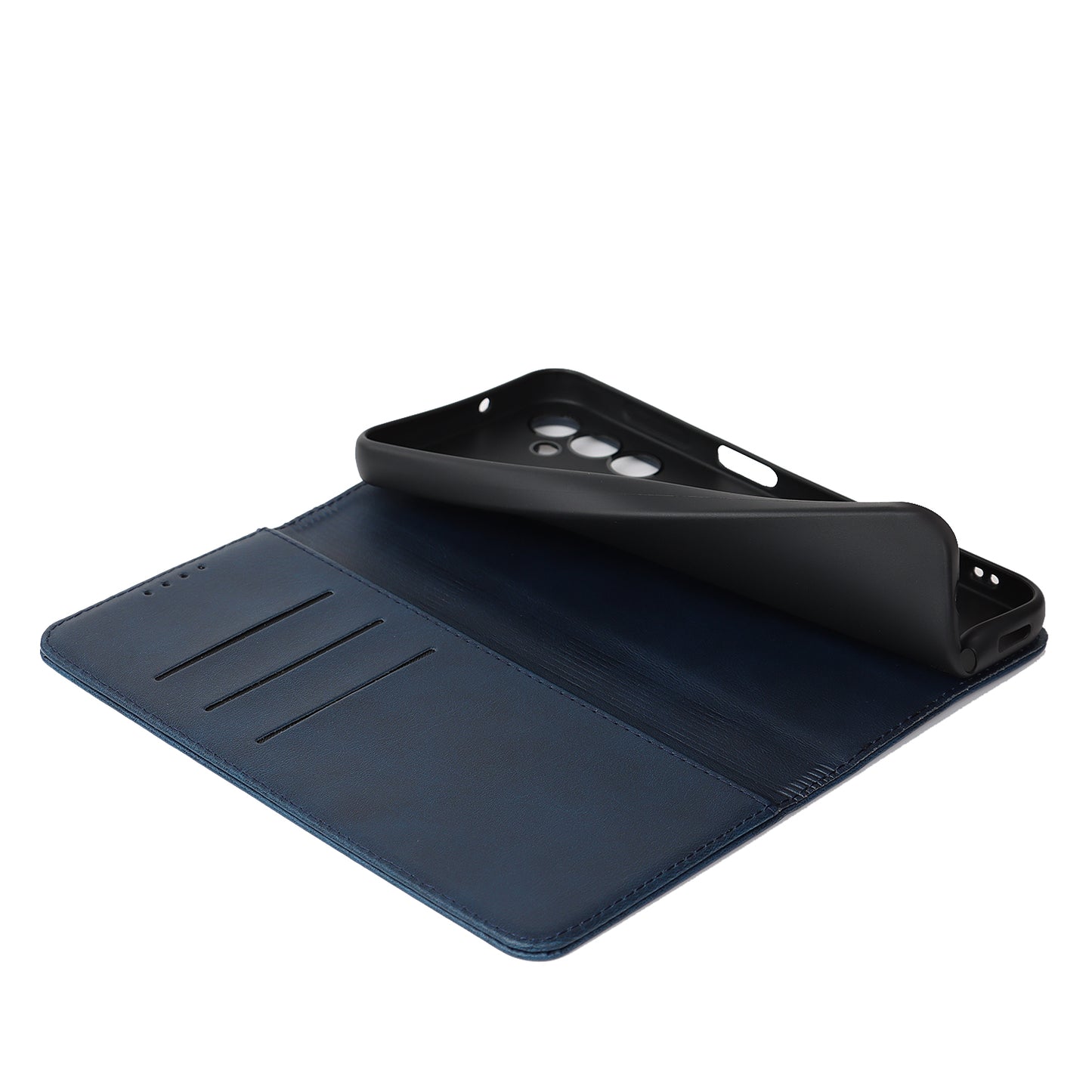 For Samsung Galaxy A14 5G PU Leather Phone Case Calf Texture Stand Wallet Flip Folio Cover