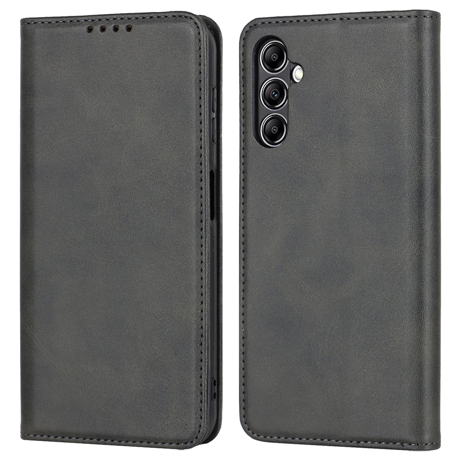 For Samsung Galaxy A14 5G PU Leather Phone Case Calf Texture Stand Wallet Flip Folio Cover