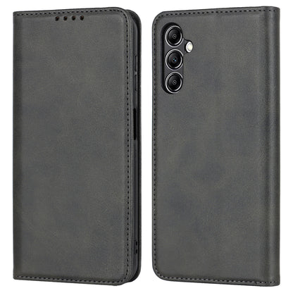 For Samsung Galaxy A14 5G PU Leather Phone Case Calf Texture Stand Wallet Flip Folio Cover