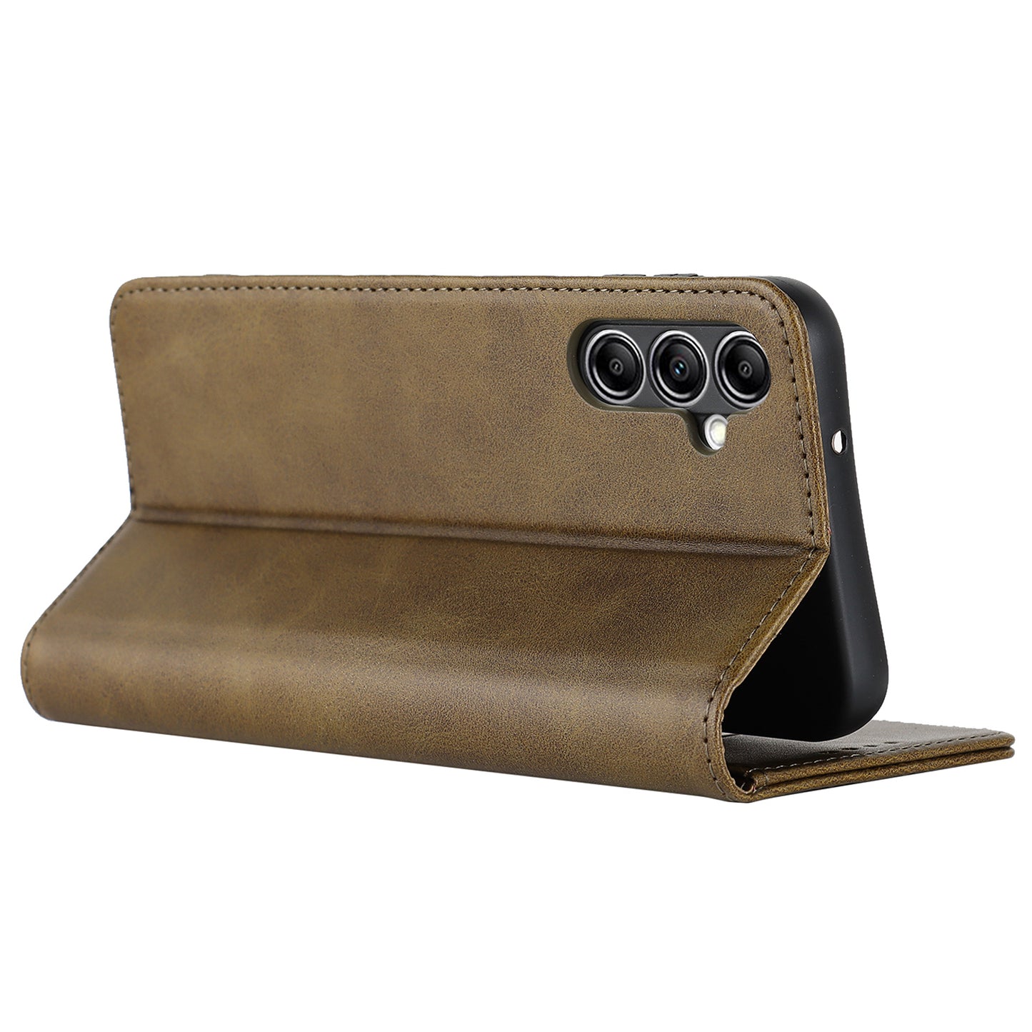 For Samsung Galaxy A14 5G PU Leather Phone Case Calf Texture Stand Wallet Flip Folio Cover