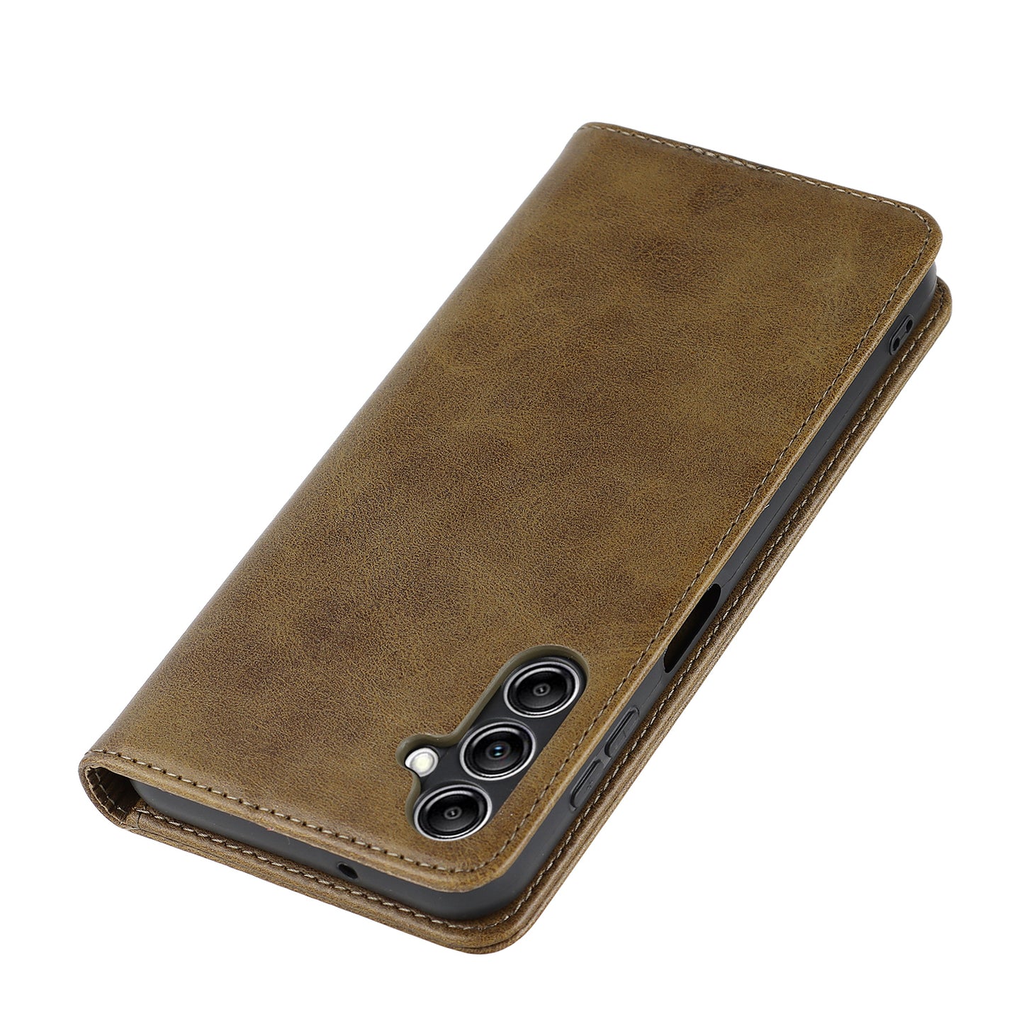 For Samsung Galaxy A14 5G PU Leather Phone Case Calf Texture Stand Wallet Flip Folio Cover