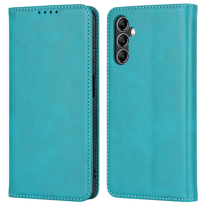 For Samsung Galaxy A14 5G PU Leather Phone Case Calf Texture Stand Wallet Flip Folio Cover