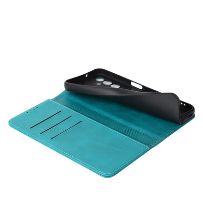 For Samsung Galaxy A14 5G PU Leather Phone Case Calf Texture Stand Wallet Flip Folio Cover