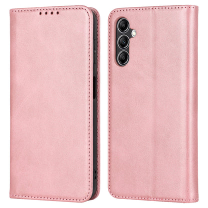 For Samsung Galaxy A14 5G PU Leather Phone Case Calf Texture Stand Wallet Flip Folio Cover