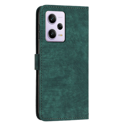 For Xiaomi Redmi Note 12 Pro+ 5G / Note 12 Explorer 5G Skin-touch Phone Case Lines Imprinted Leather Wallet Stand Phone Cover