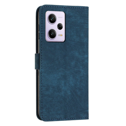 For Xiaomi Redmi Note 12 Pro+ 5G / Note 12 Explorer 5G Skin-touch Phone Case Lines Imprinted Leather Wallet Stand Phone Cover