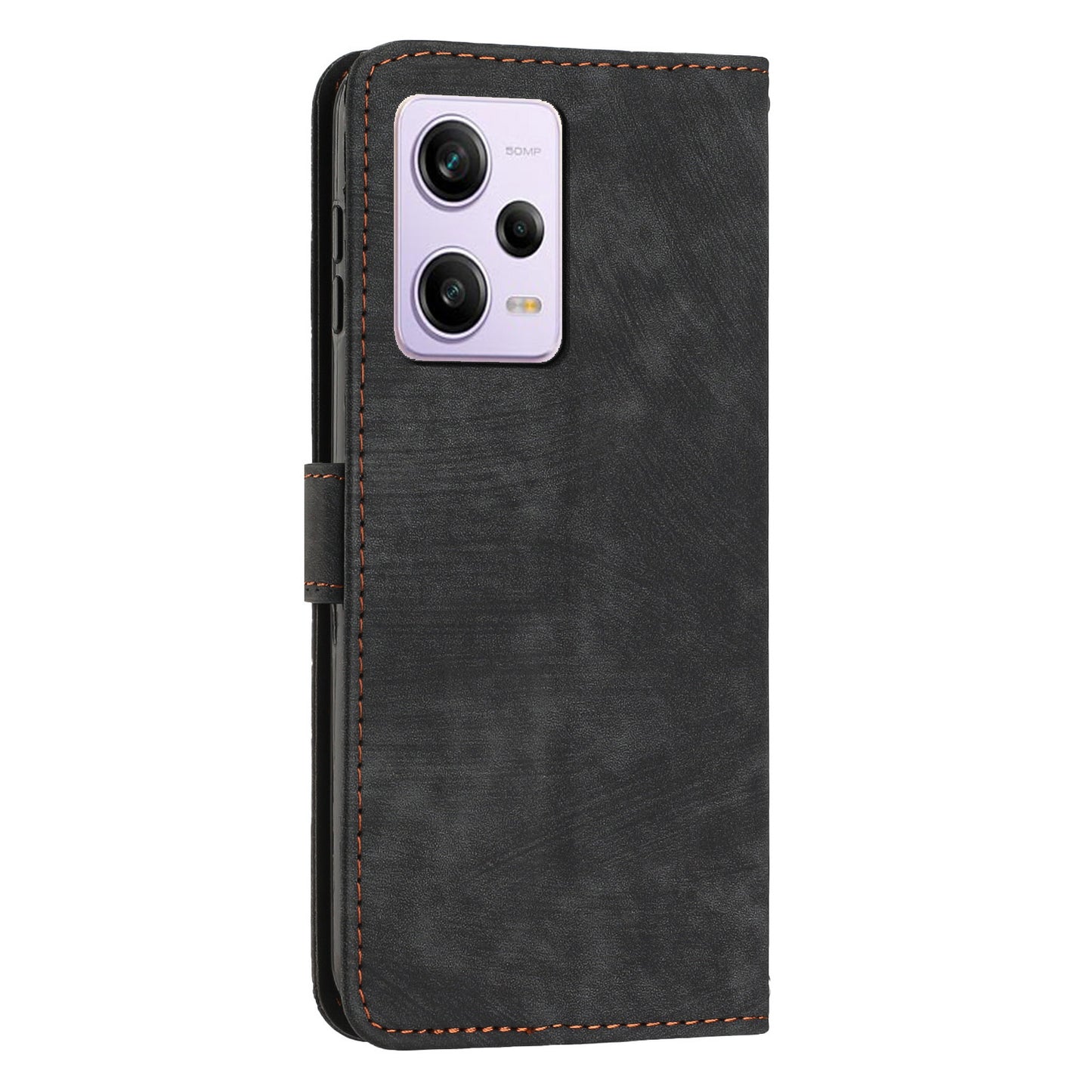 For Xiaomi Redmi Note 12 Pro+ 5G / Note 12 Explorer 5G Skin-touch Phone Case Lines Imprinted Leather Wallet Stand Phone Cover