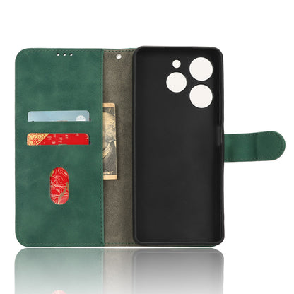 For Tecno Spark 10 Pro Skin-touch Leather Folio Case Wallet Stand Magnetic Protective Phone Cover