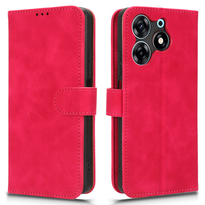 For Tecno Spark 10 Pro Skin-touch Leather Folio Case Wallet Stand Magnetic Protective Phone Cover