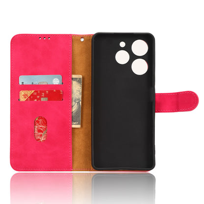 For Tecno Spark 10 Pro Skin-touch Leather Folio Case Wallet Stand Magnetic Protective Phone Cover