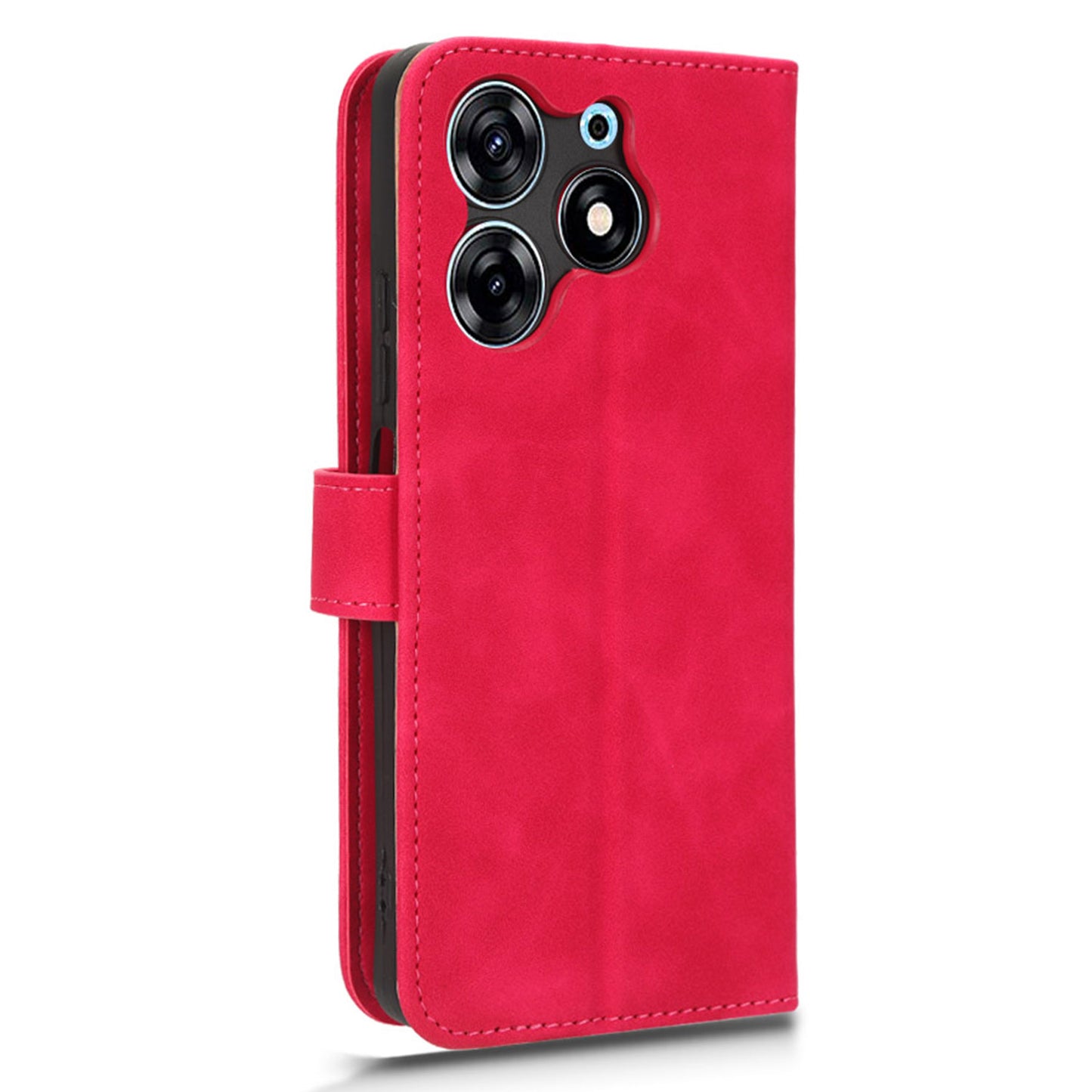 For Tecno Spark 10 Pro Skin-touch Leather Folio Case Wallet Stand Magnetic Protective Phone Cover