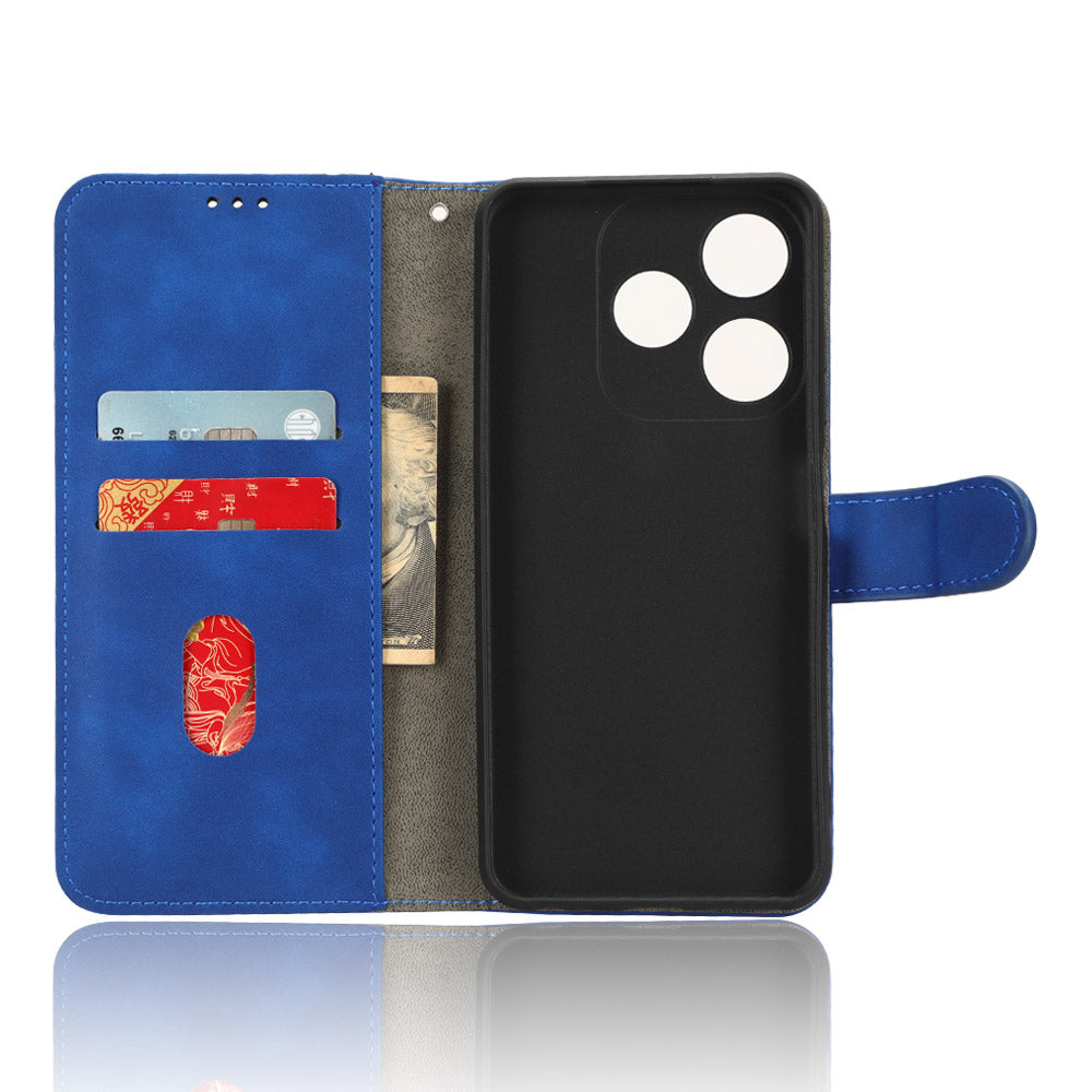 For Tecno Spark 10C 4G PU Leather Flip Cover Stand Skin-touch Wallet Phone Case