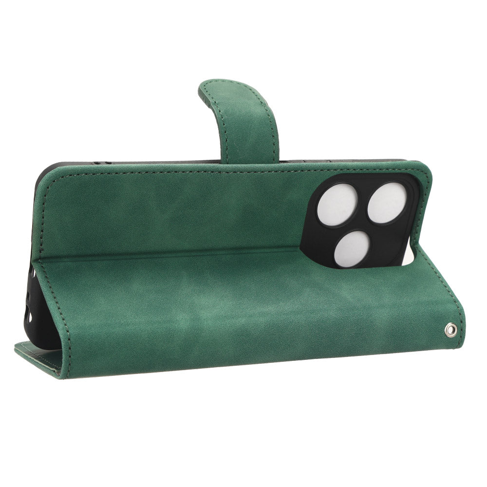 For Tecno Spark 10C 4G PU Leather Flip Cover Stand Skin-touch Wallet Phone Case