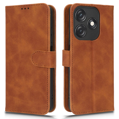 For Tecno Spark 10C 4G PU Leather Flip Cover Stand Skin-touch Wallet Phone Case