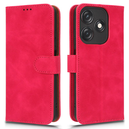 For Tecno Spark 10C 4G PU Leather Flip Cover Stand Skin-touch Wallet Phone Case
