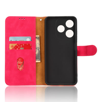 For Tecno Spark 10C 4G PU Leather Flip Cover Stand Skin-touch Wallet Phone Case